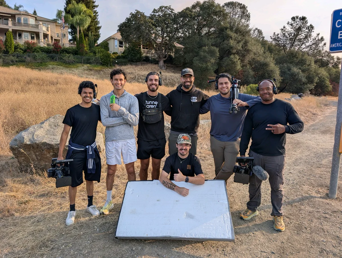 Behind the scenes: Caravan Film Crews and production crew on location